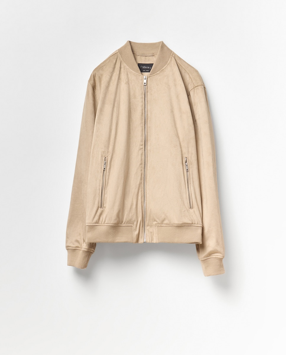Blusão de Camurcina Bege-5