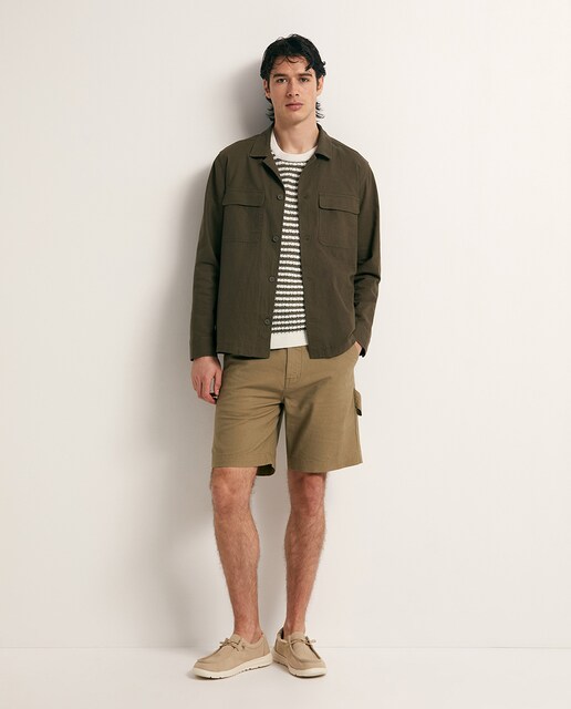 Imagen 0 de Sobrecamisa lino verde