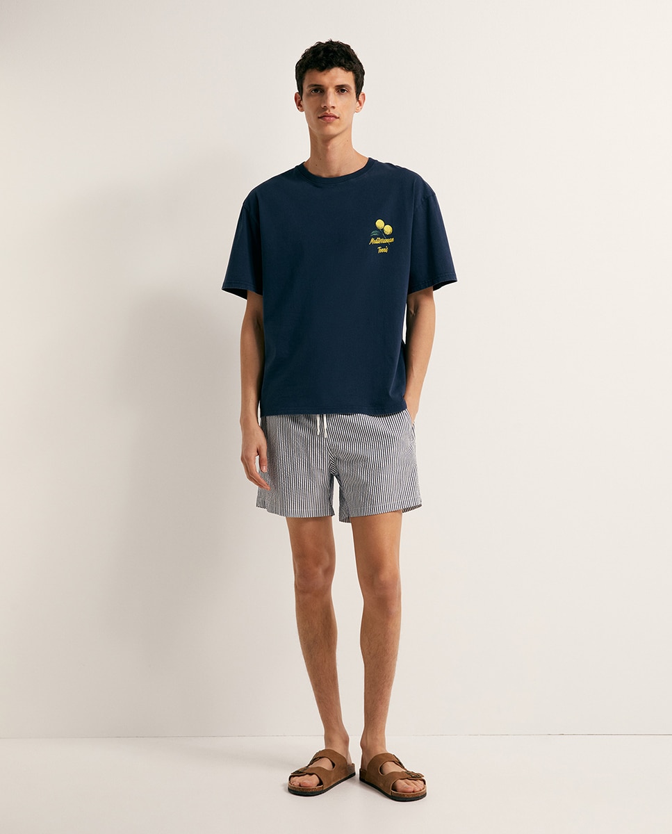 Imagem 0 de Calções de Banho às Riscas