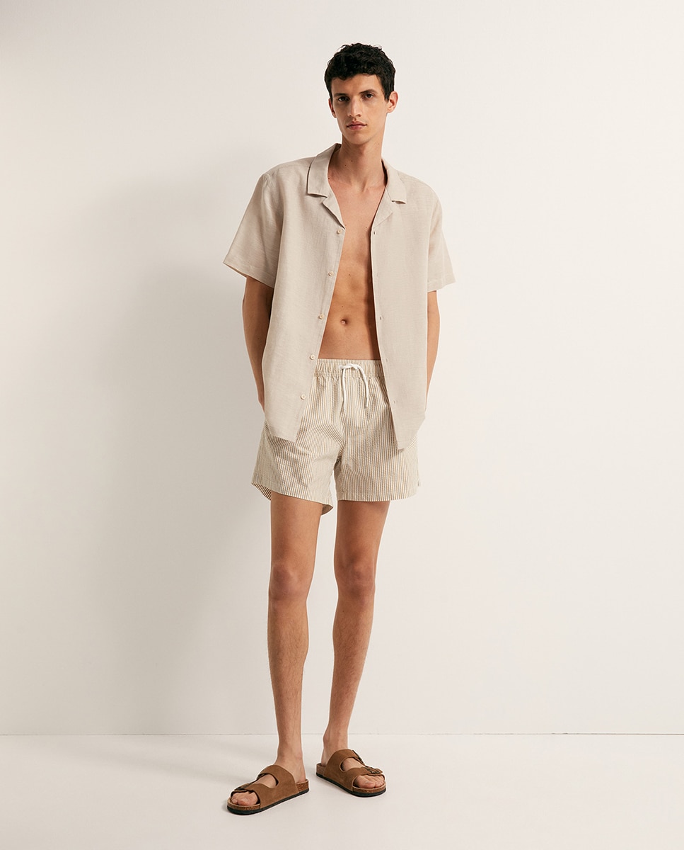 Imagem 0 de Calções de Banho às Riscas