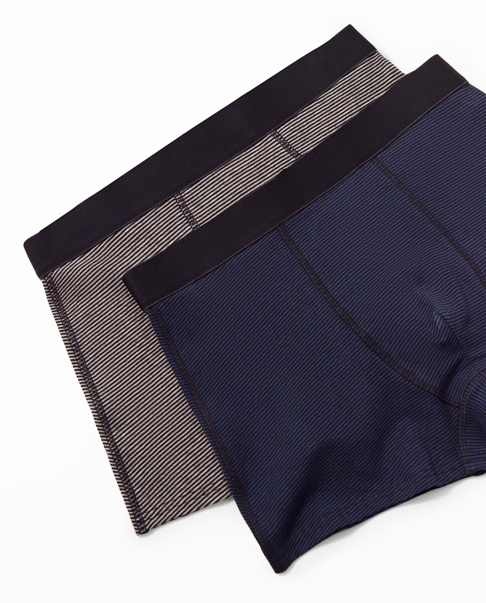 Pack de Boxers às Riscas Azul-marinho-2
