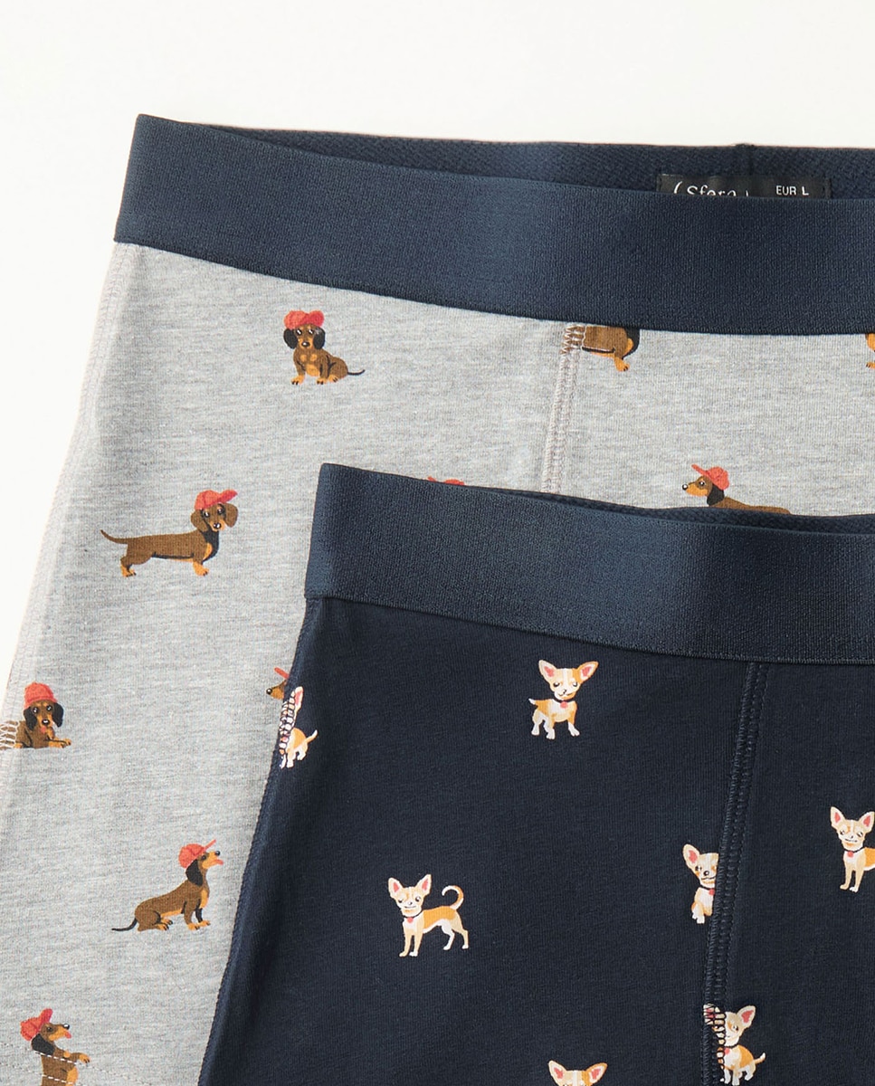 Pack de Boxers com Cães Multicolor-2