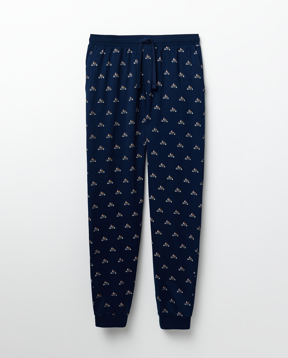 Pijama com Motas Azul-marinho-2