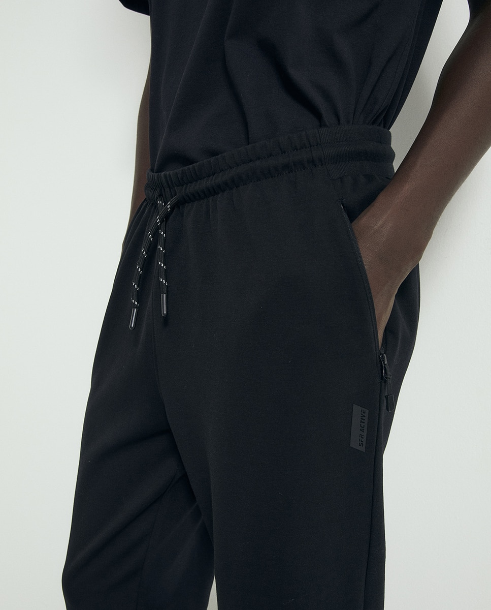 Pantalón active wear - Sfera - Negro Negro-4