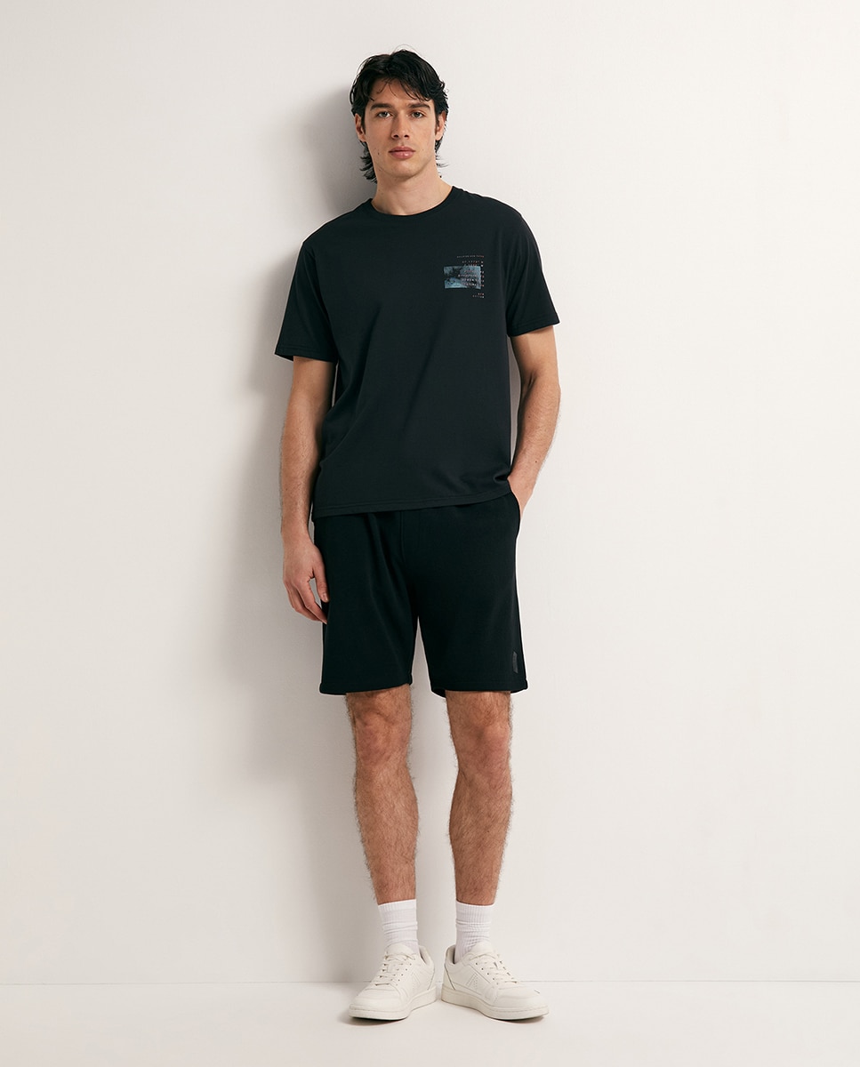 T-shirt Estampada Active Preto-2