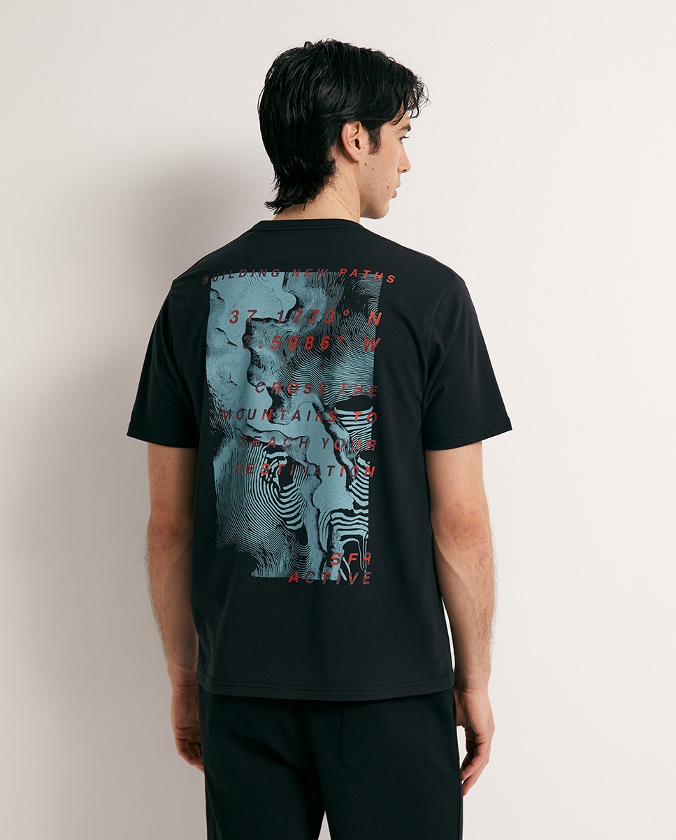 T-shirt Estampada Active Preto-4