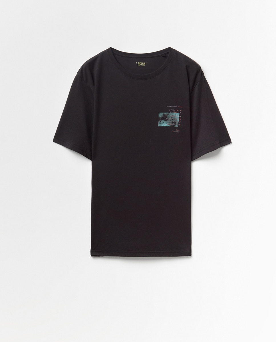 T-shirt Estampada Active Preto-5