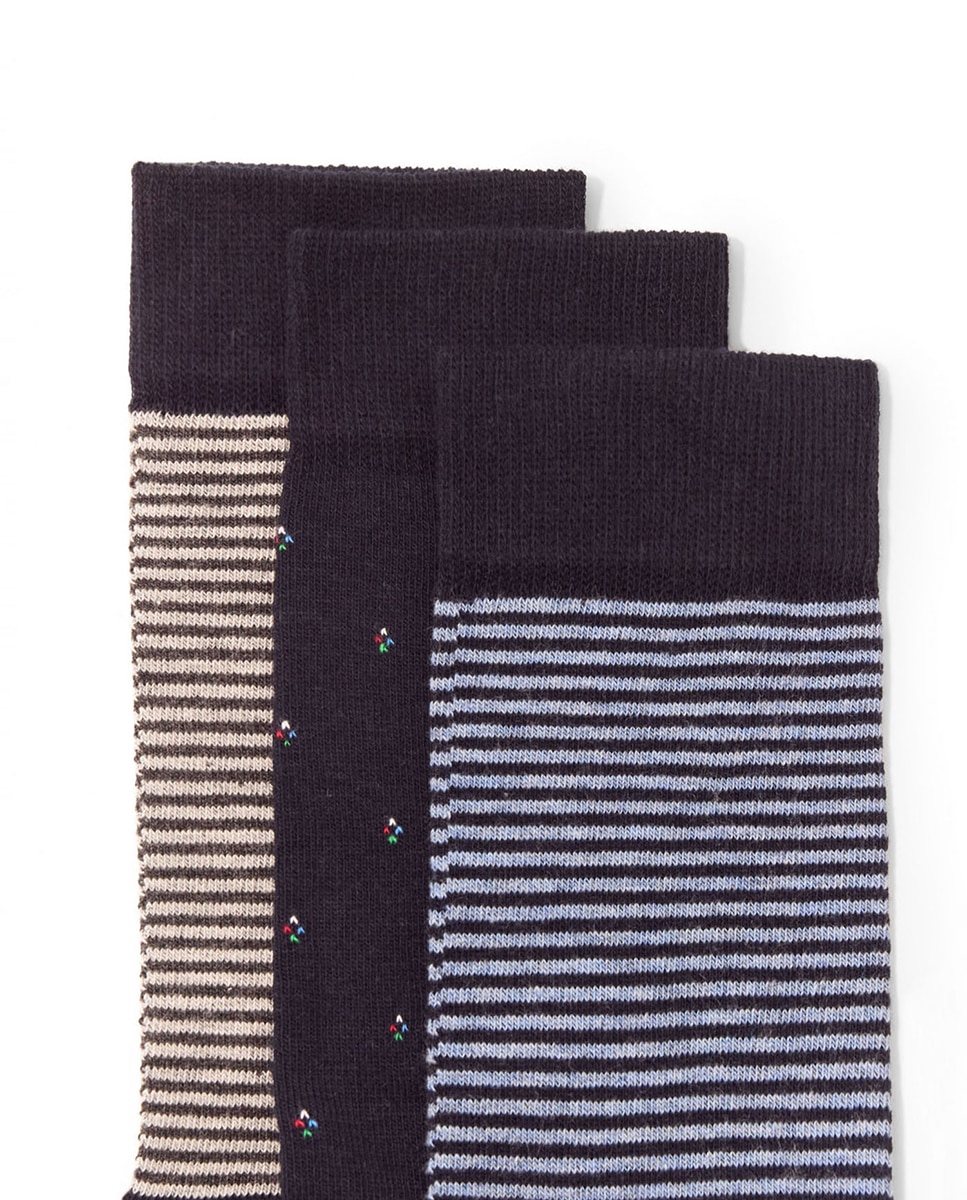 Pack de 3 Pares de Meias Azul-marinho-2