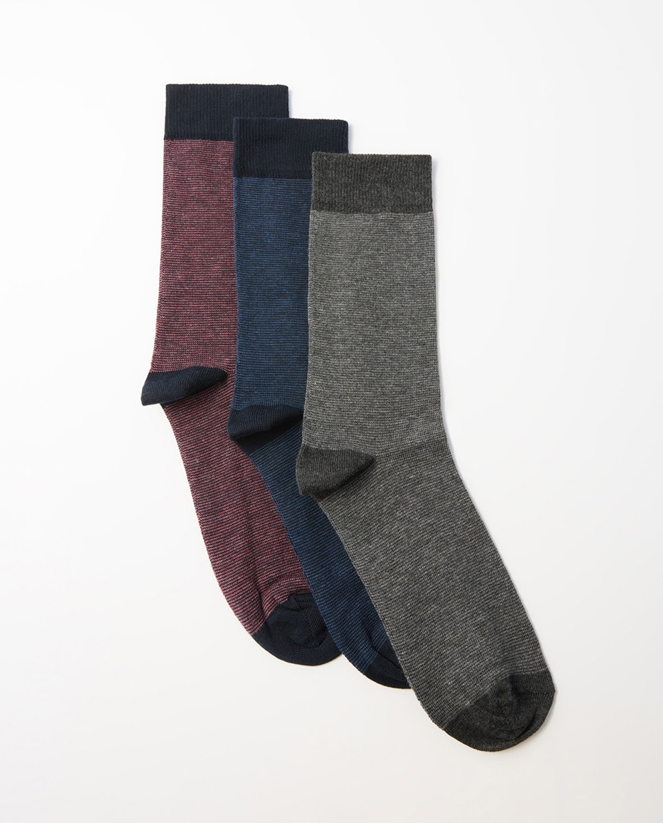 Imagem 0 de Pack de 3 Pares de Meias às Riscas
