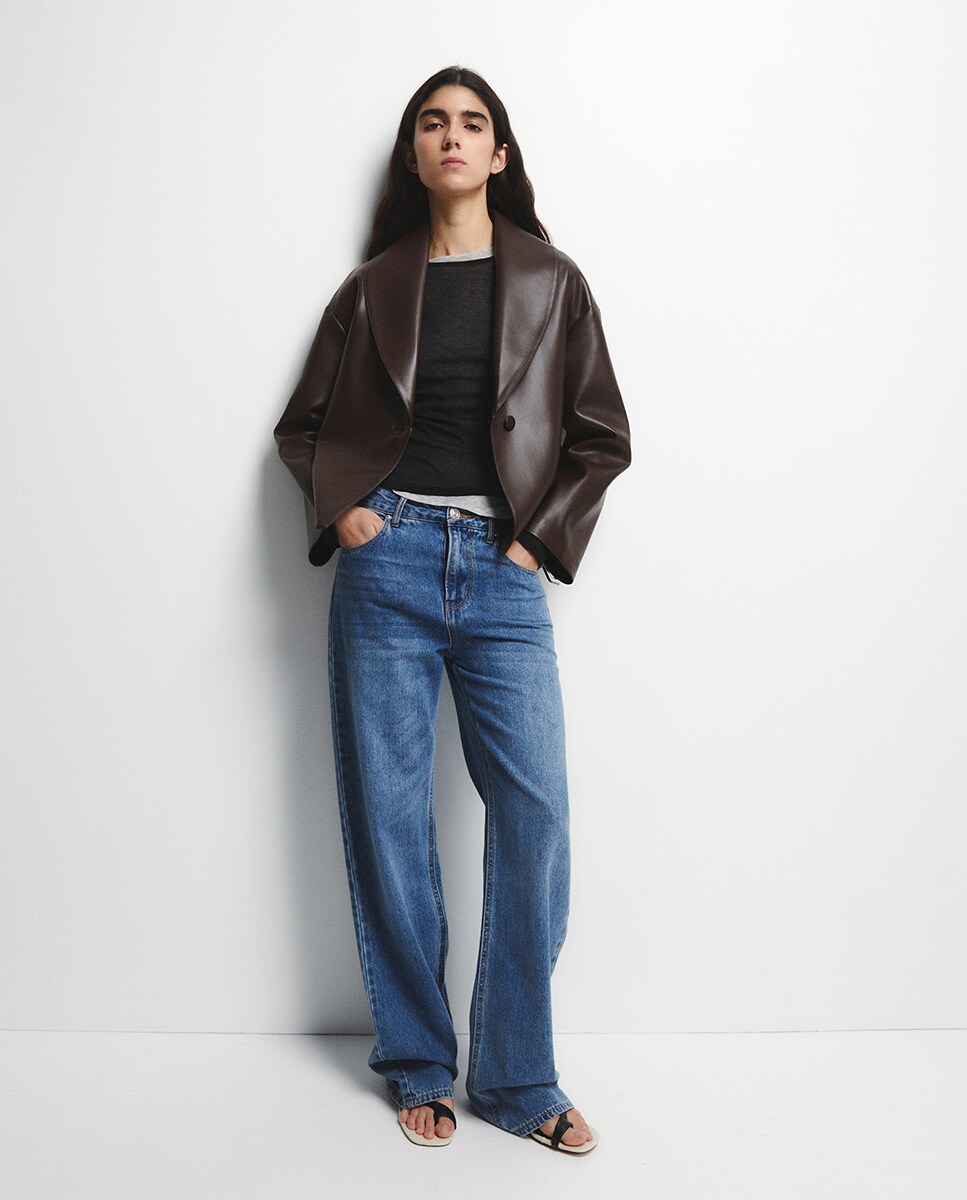 Casaco com Lapela Cruzada Chocolate-2