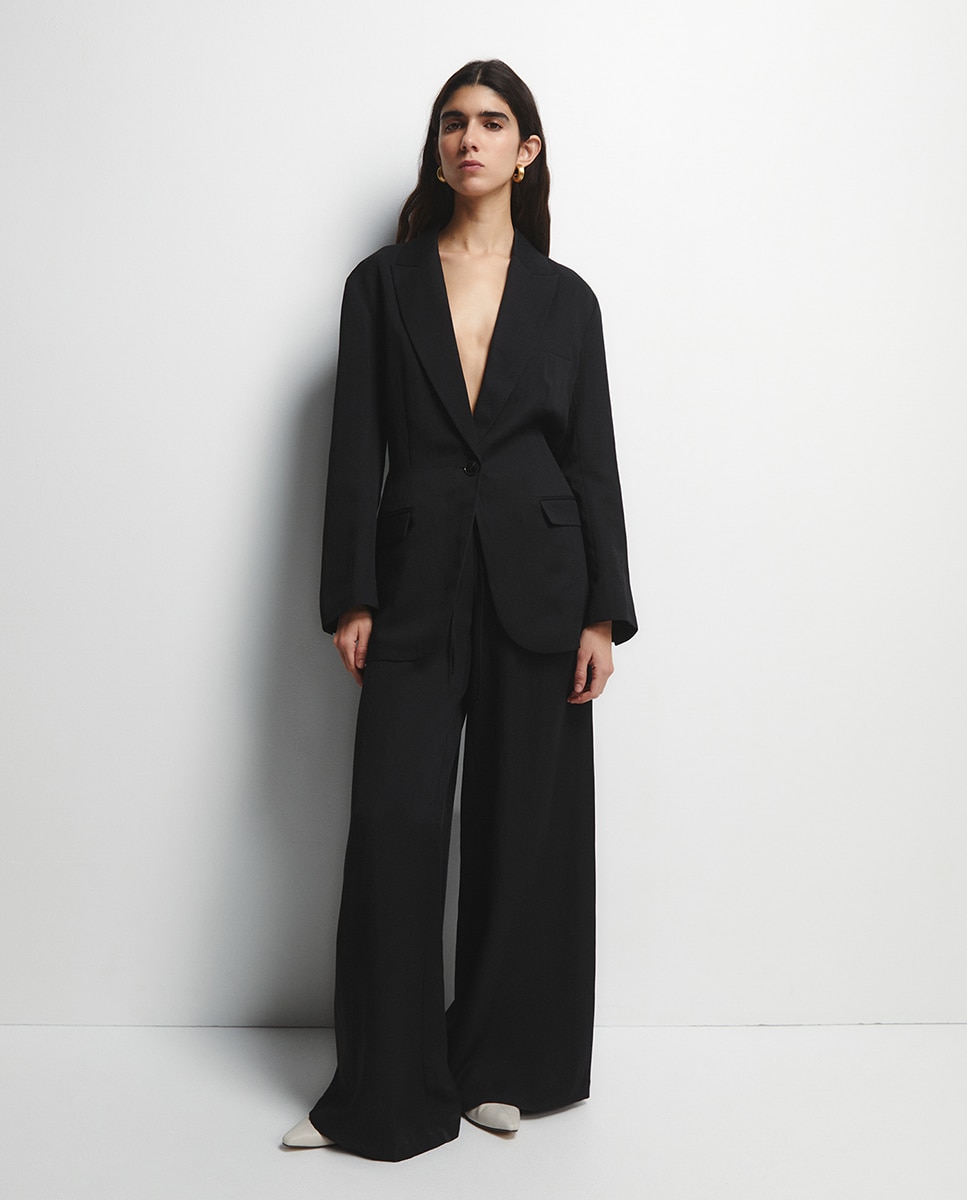 Casaco Franzido nas Costas Preto-2