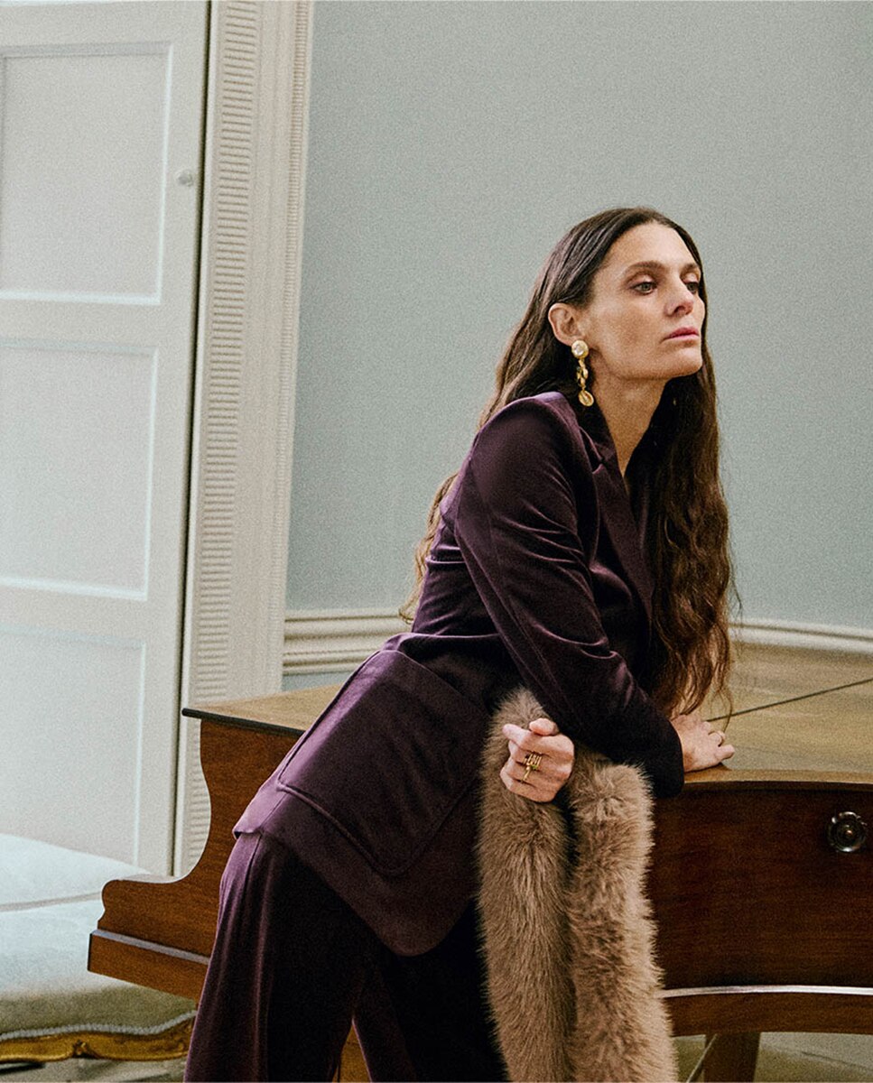 Casaco de Fato em Bélbute Ameixa-2