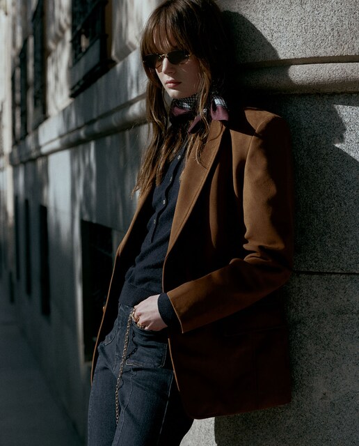 Imagen 0 de Blazer efecto ante