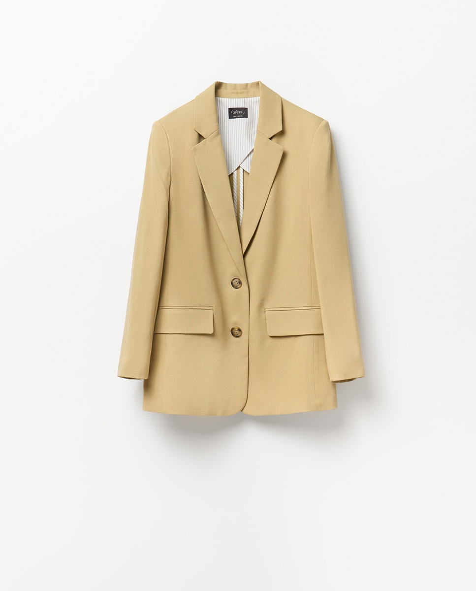 Blazer com Estrutura Bege-6
