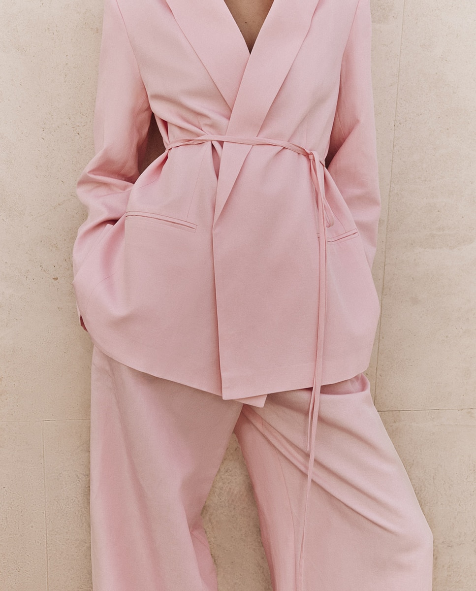 Blazer de Fato Rosa-claro-3