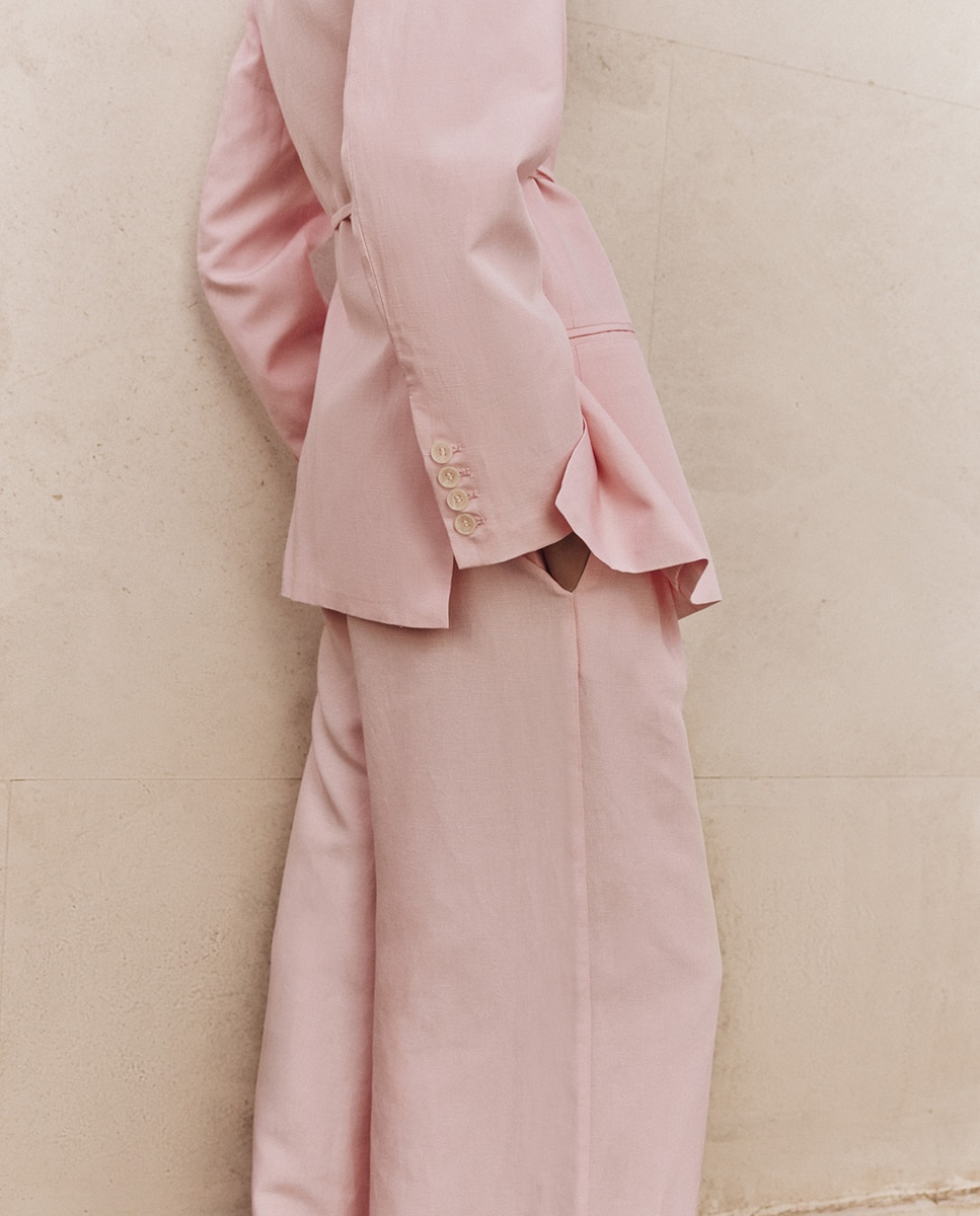 Blazer de Fato Rosa-claro-4