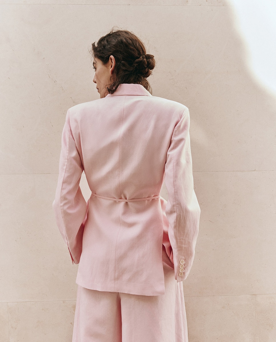 Blazer de Fato Rosa-claro-6