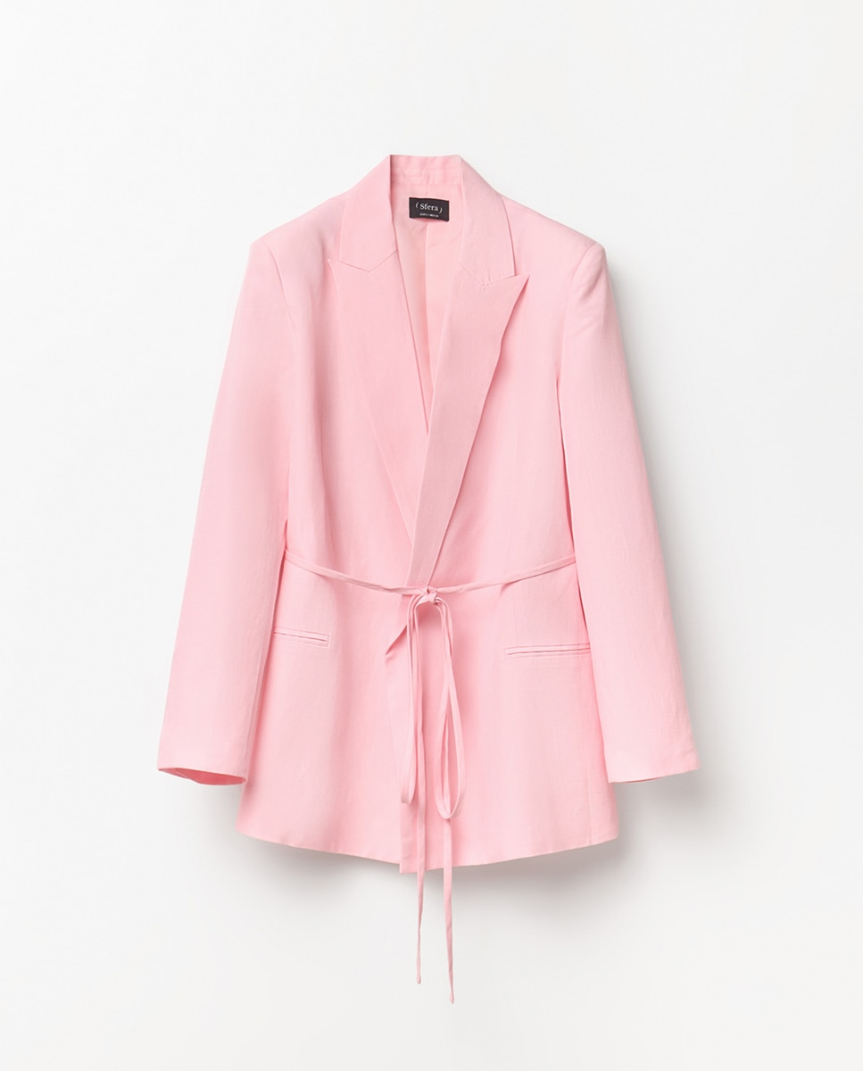 Blazer de Fato Rosa-claro-7