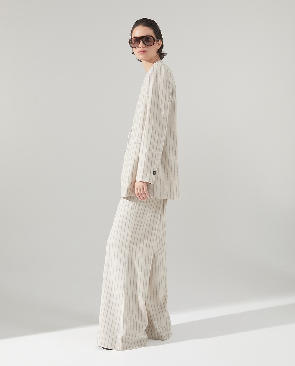 Blazer de Fato com Laços Cru-4