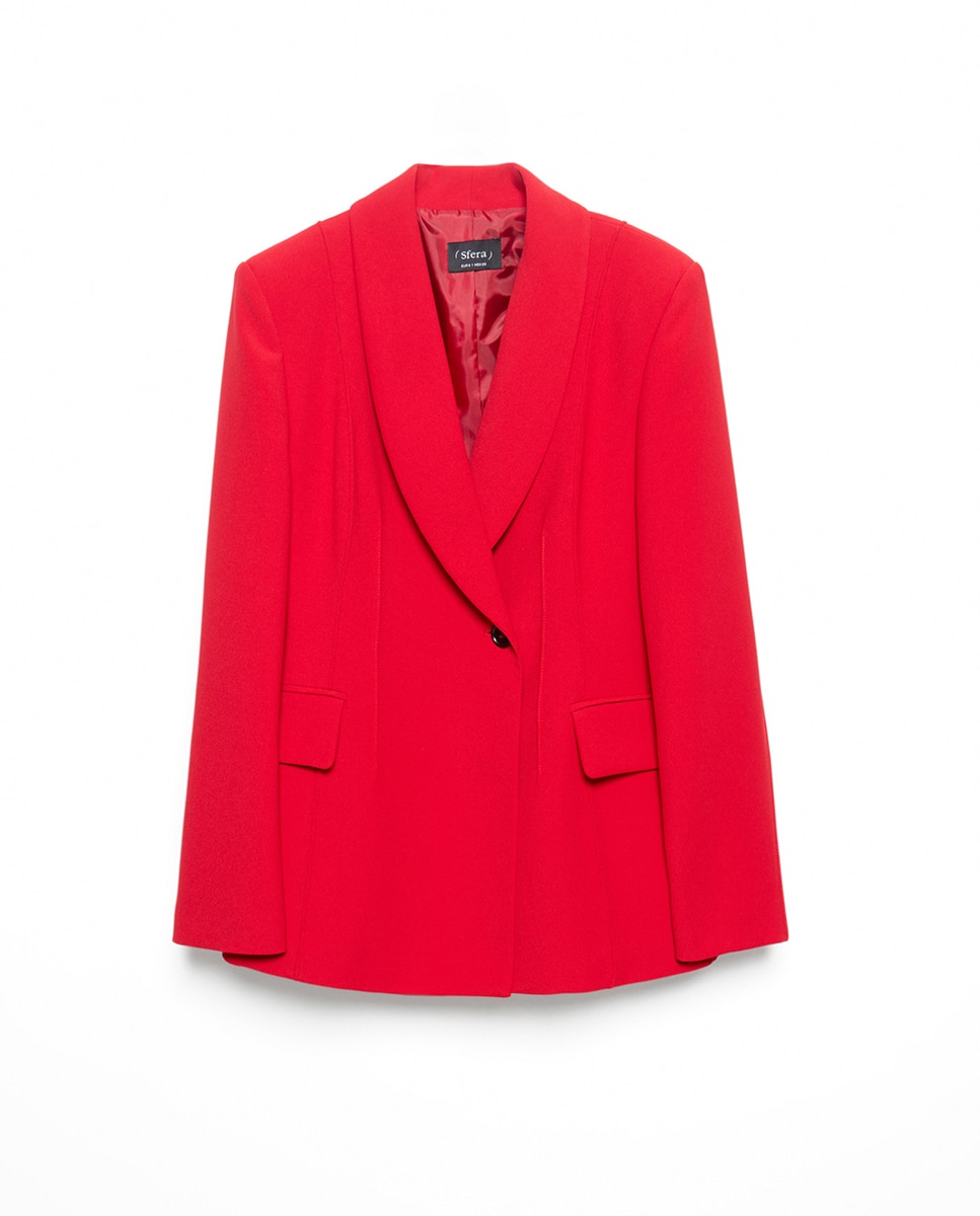 Casaco de Fato com Nervuras 600 Vermelho-5