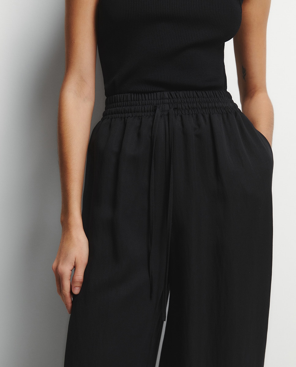 Calças de Fato Preto-3