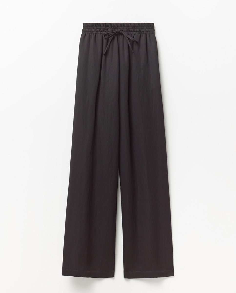 Calças de Fato Preto-7