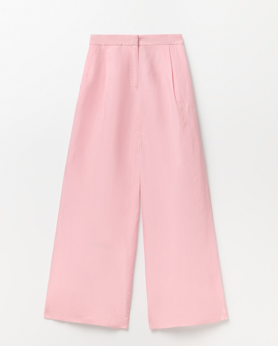 Calças de Fato Rosa-claro-4