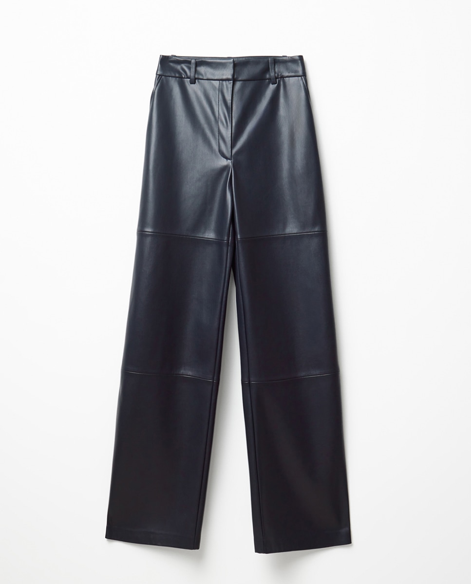 Calças Chino com Efeito de Pele Multicolor-5