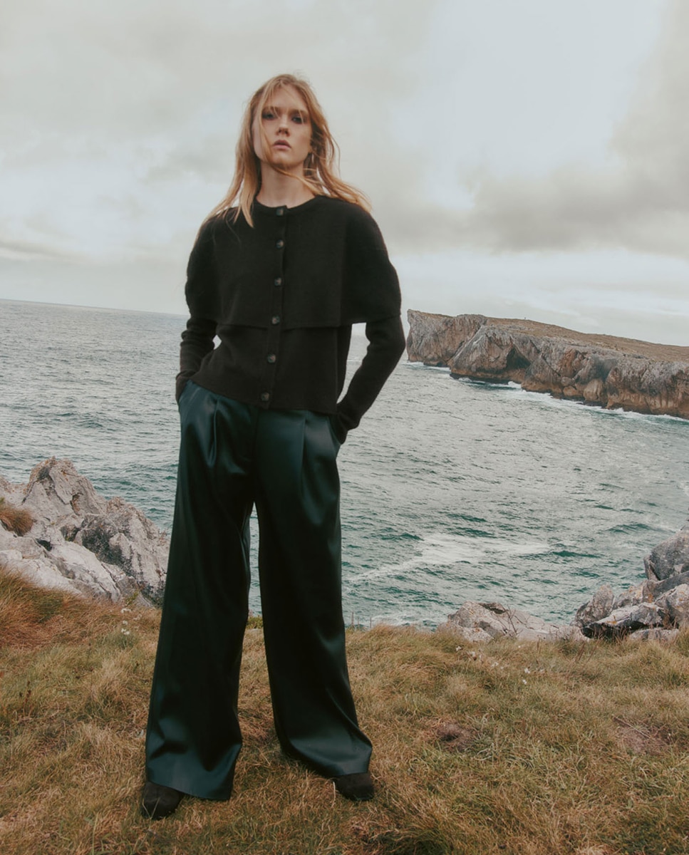 Imagen 2 de Pantalon efecto piel - Sfera - Negro Negro