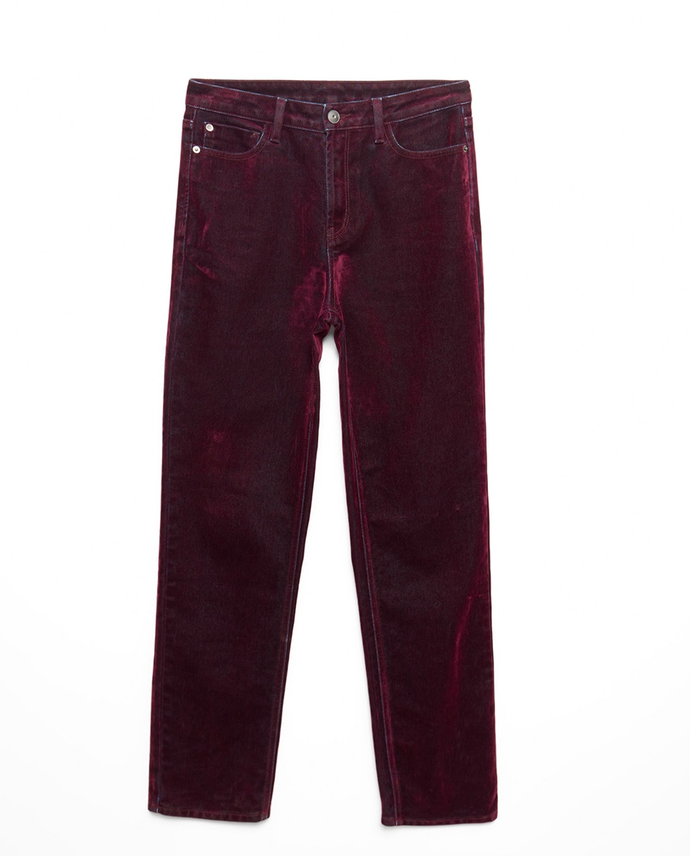 Jeans Cigarette pelo Tornozelo 610 Carmim-5