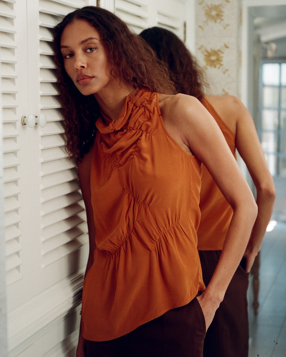 Top halter Laranja-2
