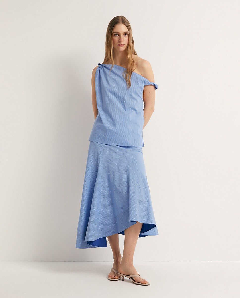 Imagem 0 de Blusa às Riscas com Brilho