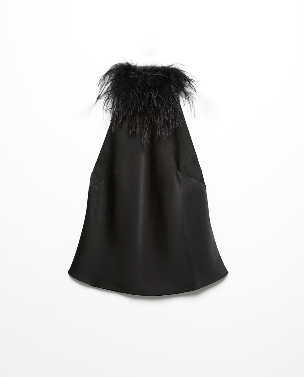 Imagen 5 de Top halter plumas - Sfera - Negro Negro