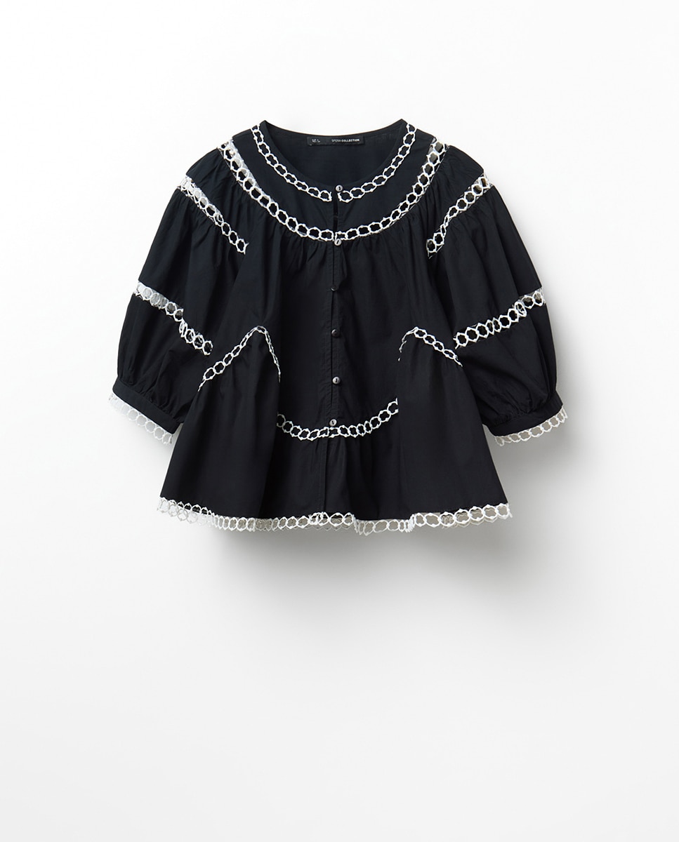 Top com Passamanaria Preto-5