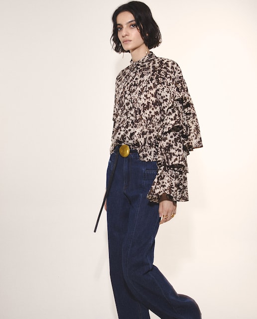 Imagen 0 de Blusa embolsada estampada