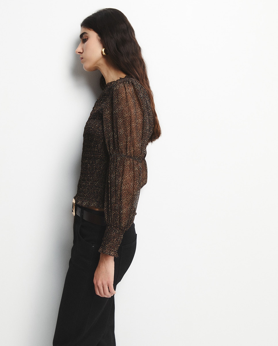 Top estampado Preto-4