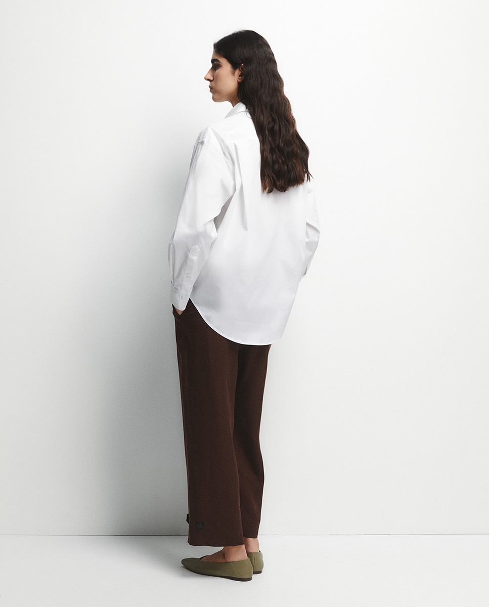 Camisa de Popelina Branco-5