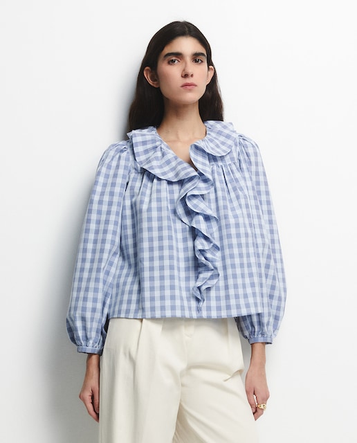 Imagen 0 de Camisa volante cuadros