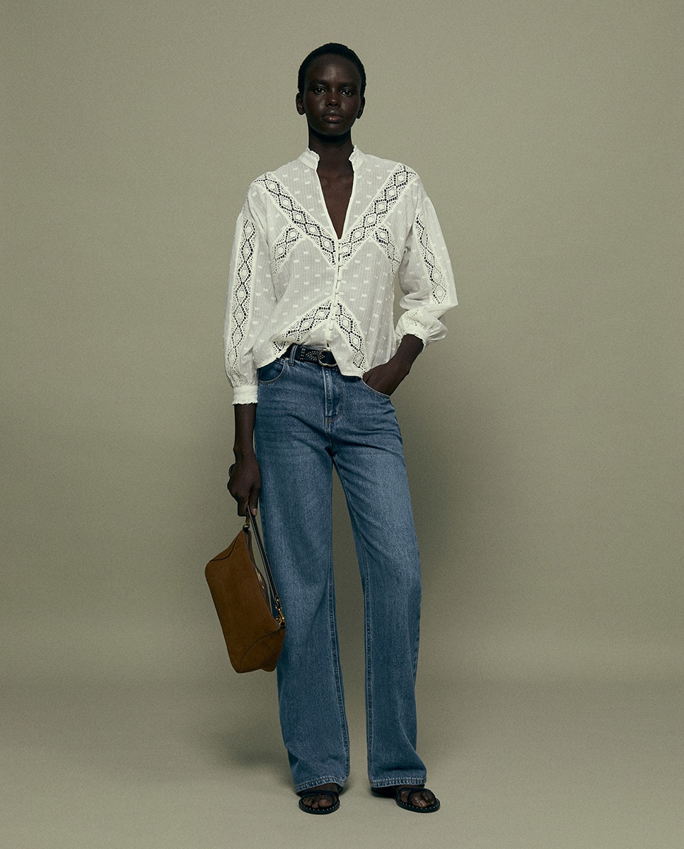 Blusa romântica Branco-2