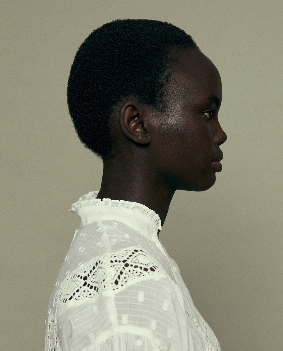 Blusa romântica Branco-3