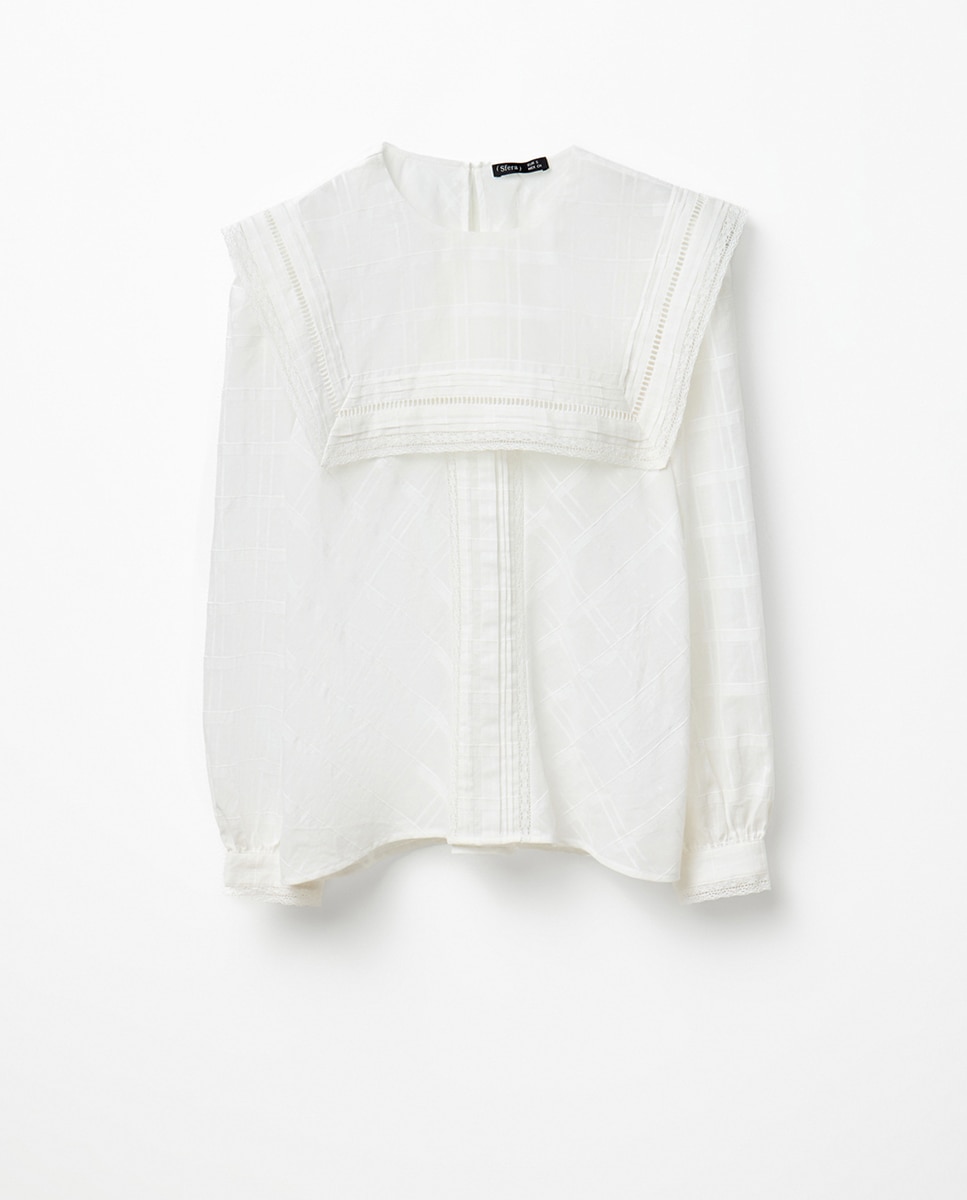 Camisa romántica canesú - Sfera - Blanco Blanco-6