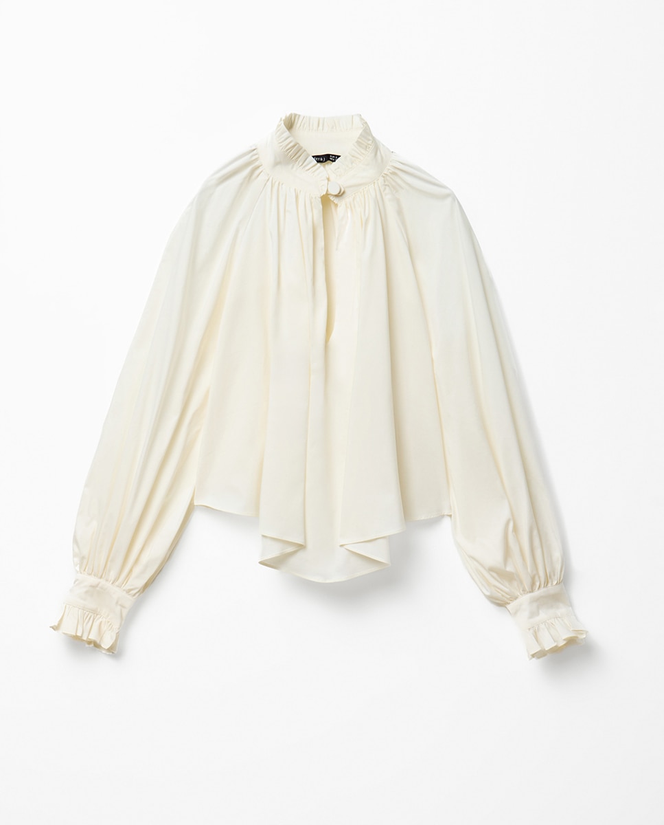 Camisa de Popelina com Roda Branco-6