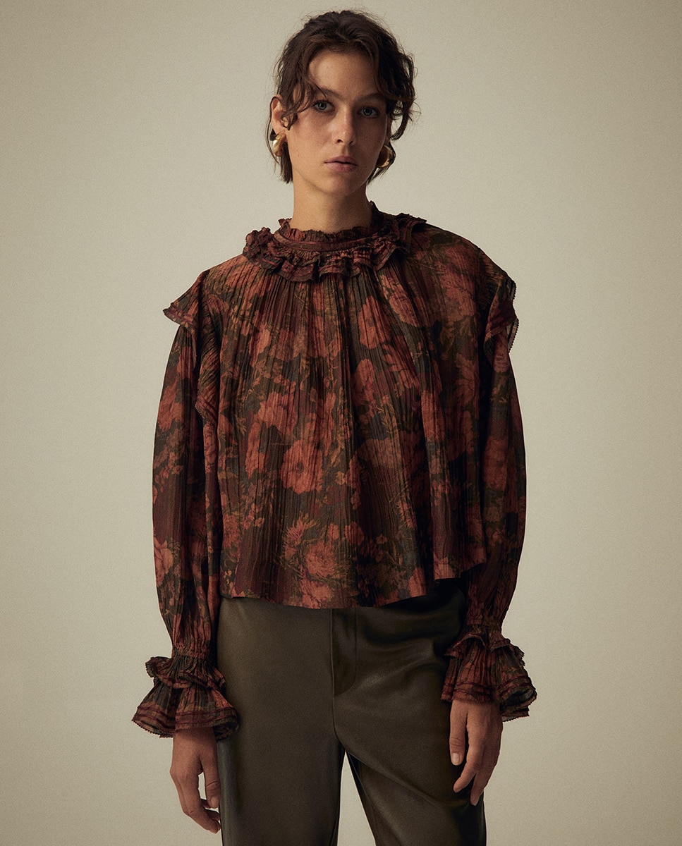 Imagen 0 de Camisa lurex estampada 520 Kaki