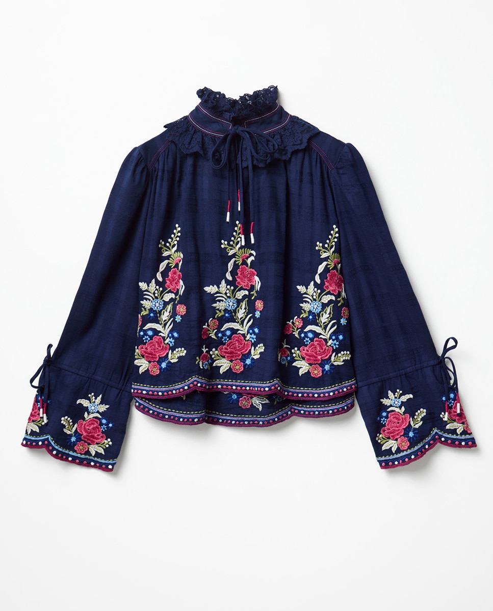 Imagem 0 de Blusa com Bordados Jacquard