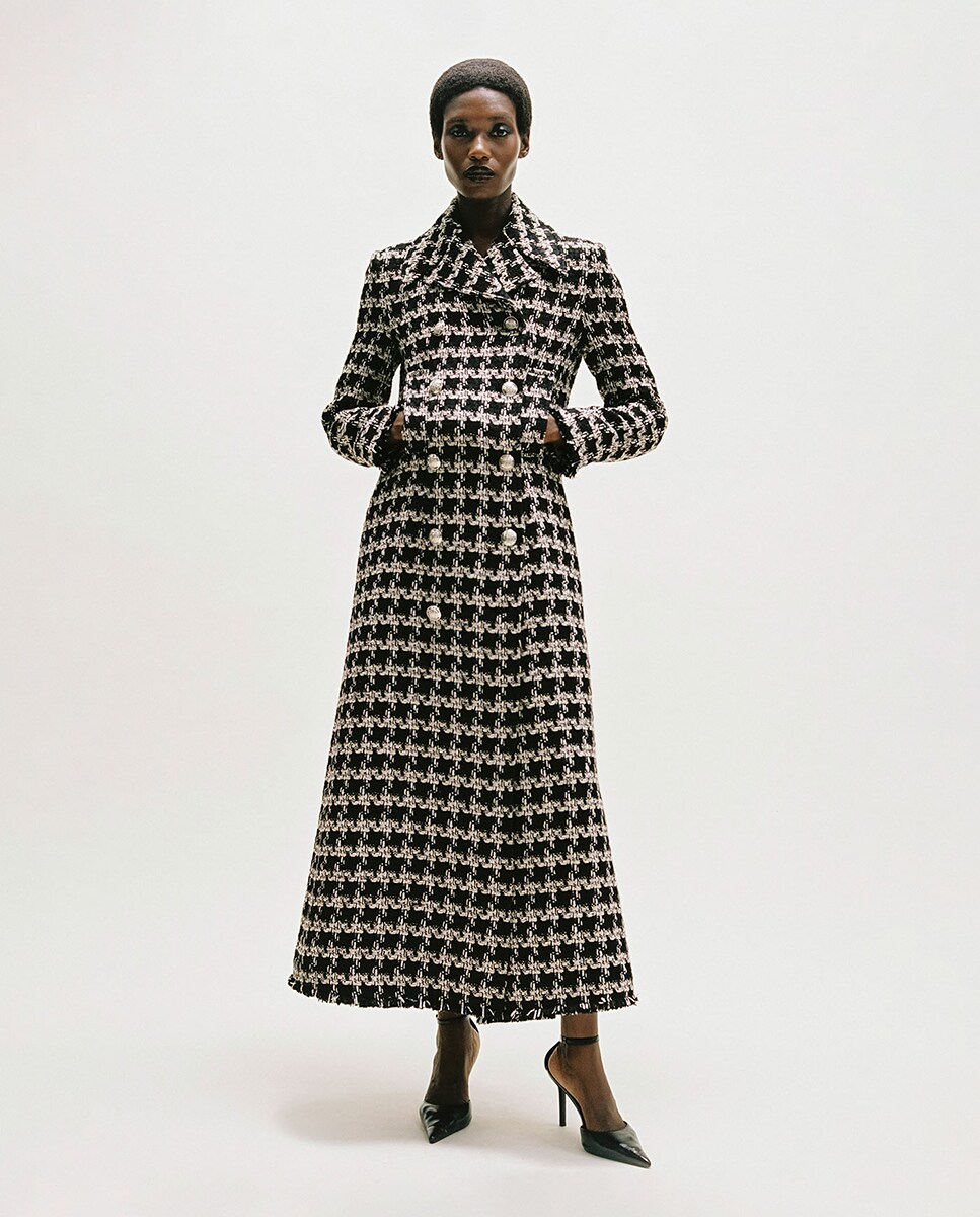 Imagen 0 de Abrigo largo tweed 820 Gris medio