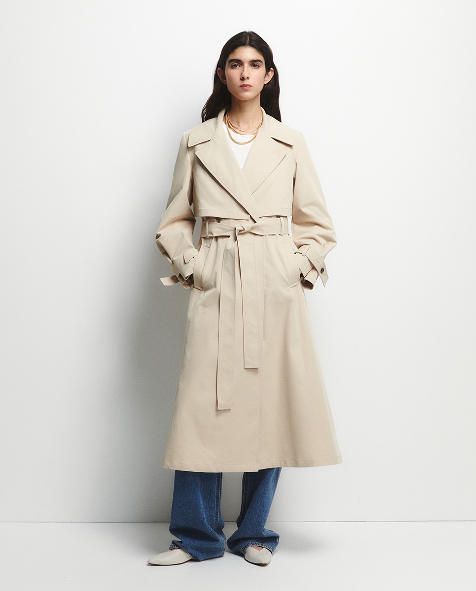 Canadiana com Capa e Cinto Camel-1