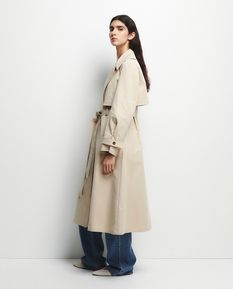 Canadiana com Capa e Cinto Camel-5