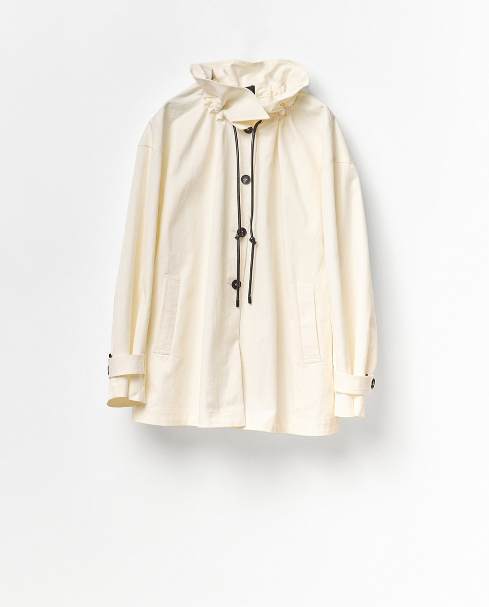 Parka Curta com Gola Cru-8