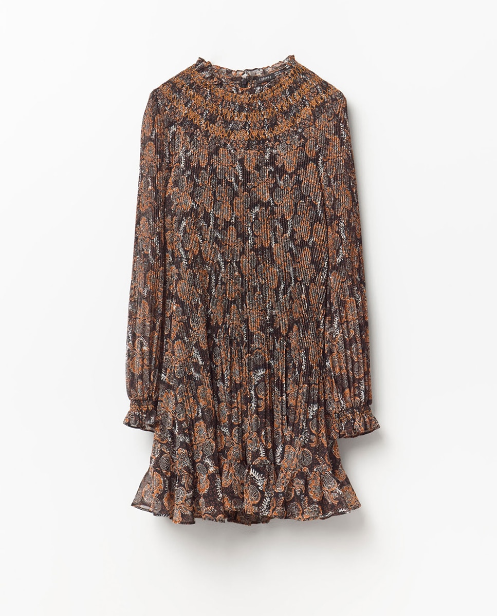 Mini Vestido Plissado Preto-6