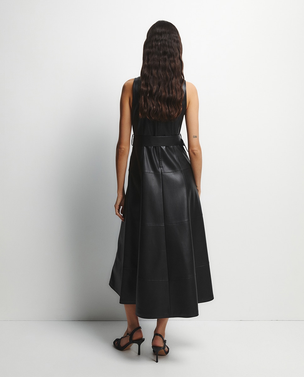 Vestido midi Preto-6